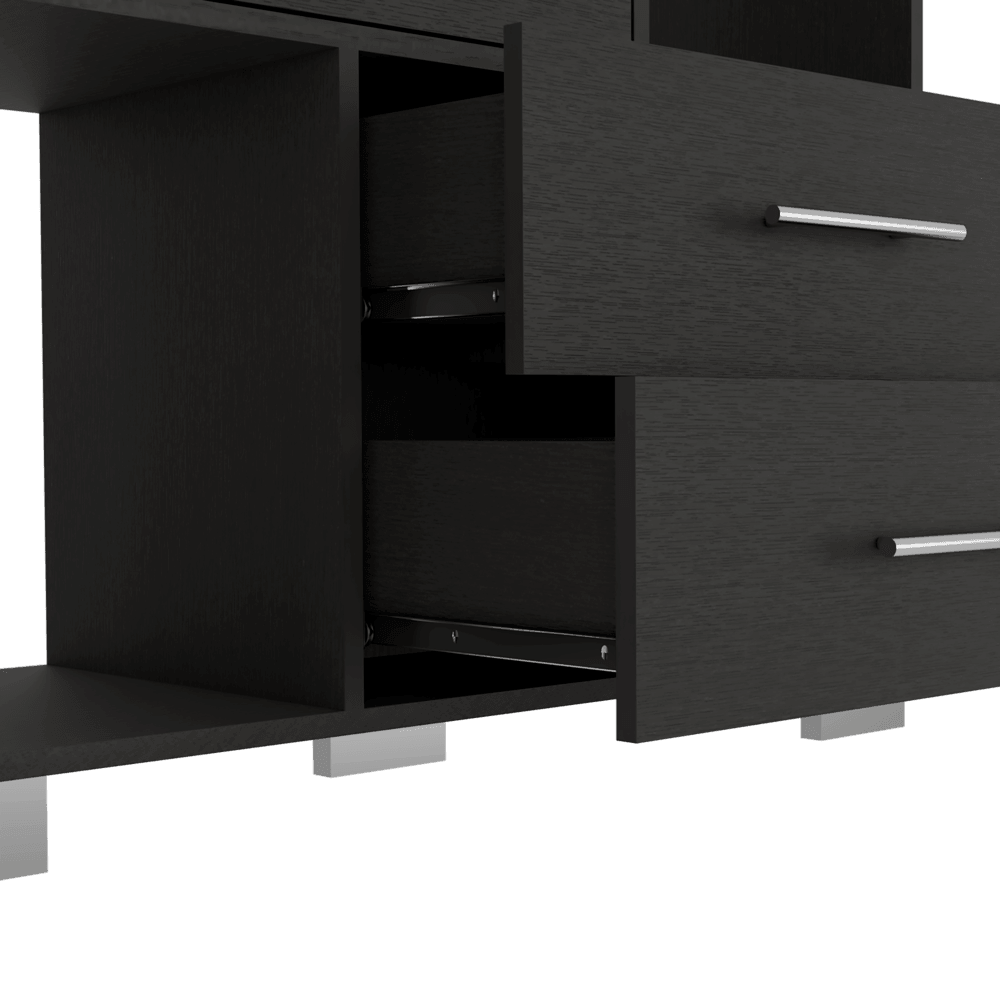 Organizador Karely, Wengue, 4 cajones multiusos deslizables ZF - VIRTUAL MUEBLES