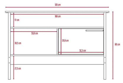 Mueble Auxiliar Recibidor Korina color Miel para Sala.