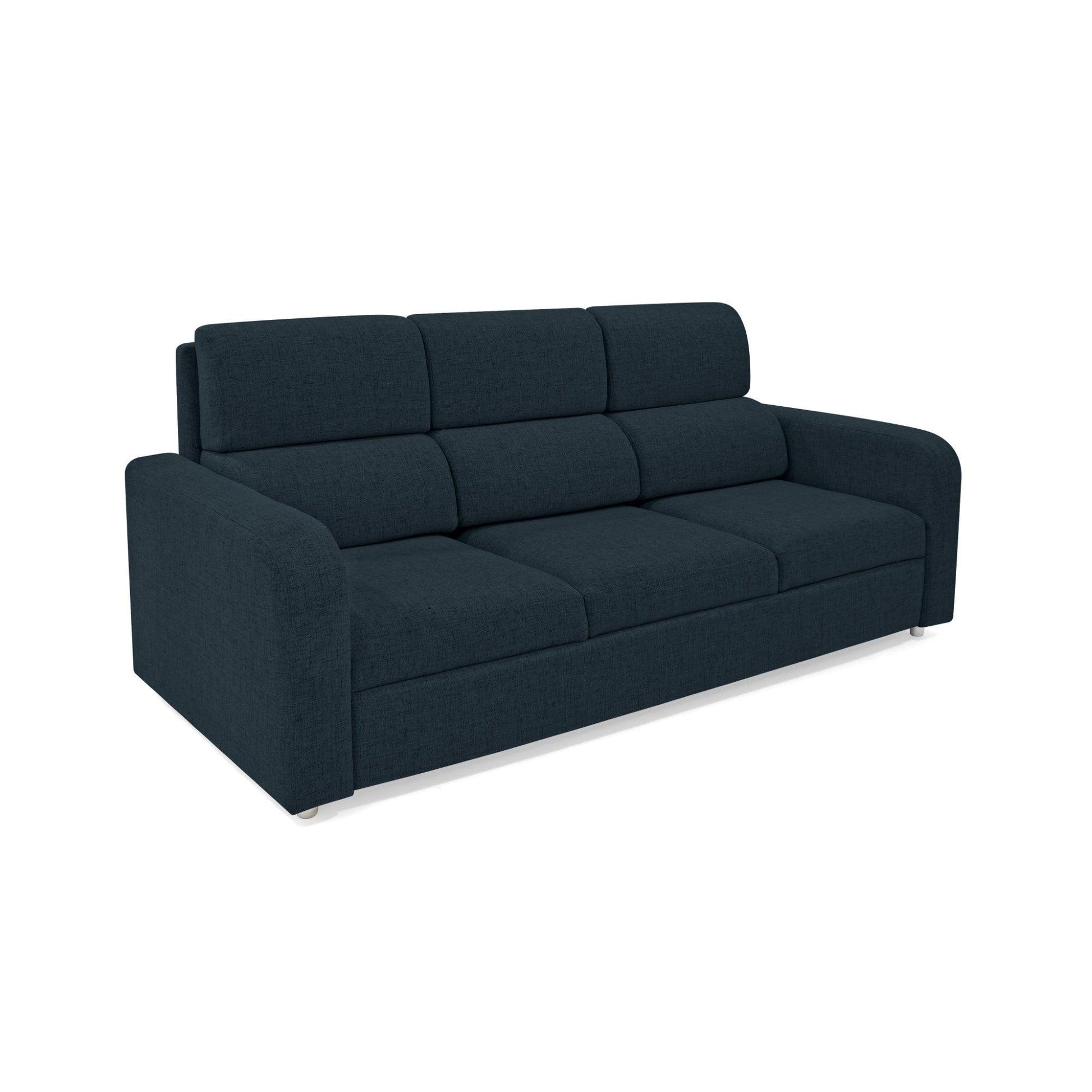 Sofá Bethel 3 Puestos Tela Poliester Plomo - VIRTUAL MUEBLES