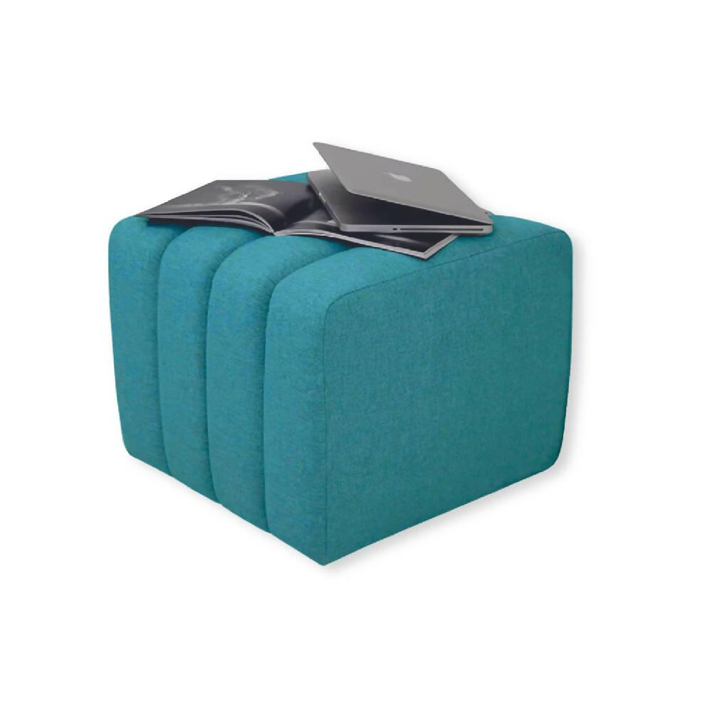 Puff Auxiliar Boston 55x55 - Turquesa