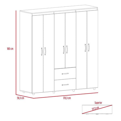 Combo para Habitación Nizki, incluye Closet y mesa para TV.