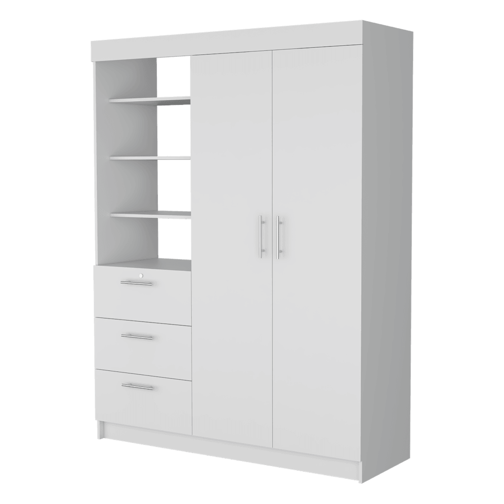 Mueble recibidor Linnet 2 cajones blanco 80x38x84cm (anchoxfondoxalto)