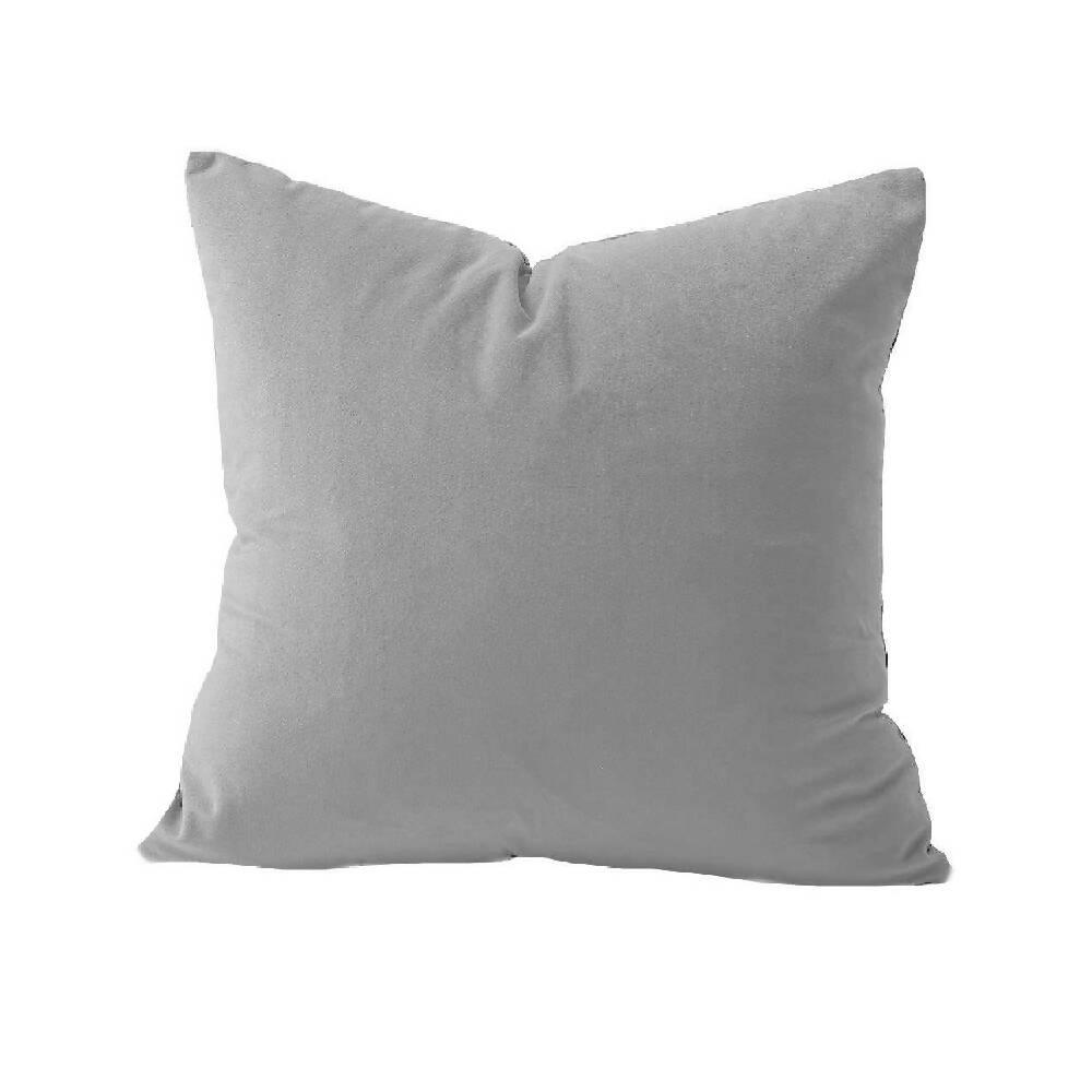 Cojin Decorativo Cuadrado En Tela Gris Claro - VIRTUAL MUEBLES