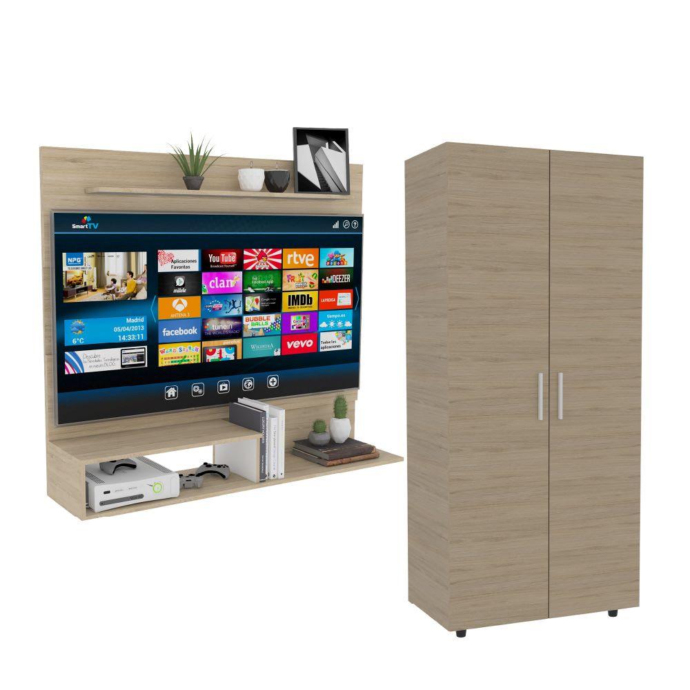 Combo para Habitación Rangel, incluye Panel de TV y Closet.