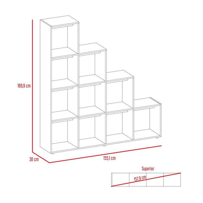 Combo Para Sala Morocco, Incluye Biblioteca Escalera Mesa Auxiliar Y Mesa De Centro.