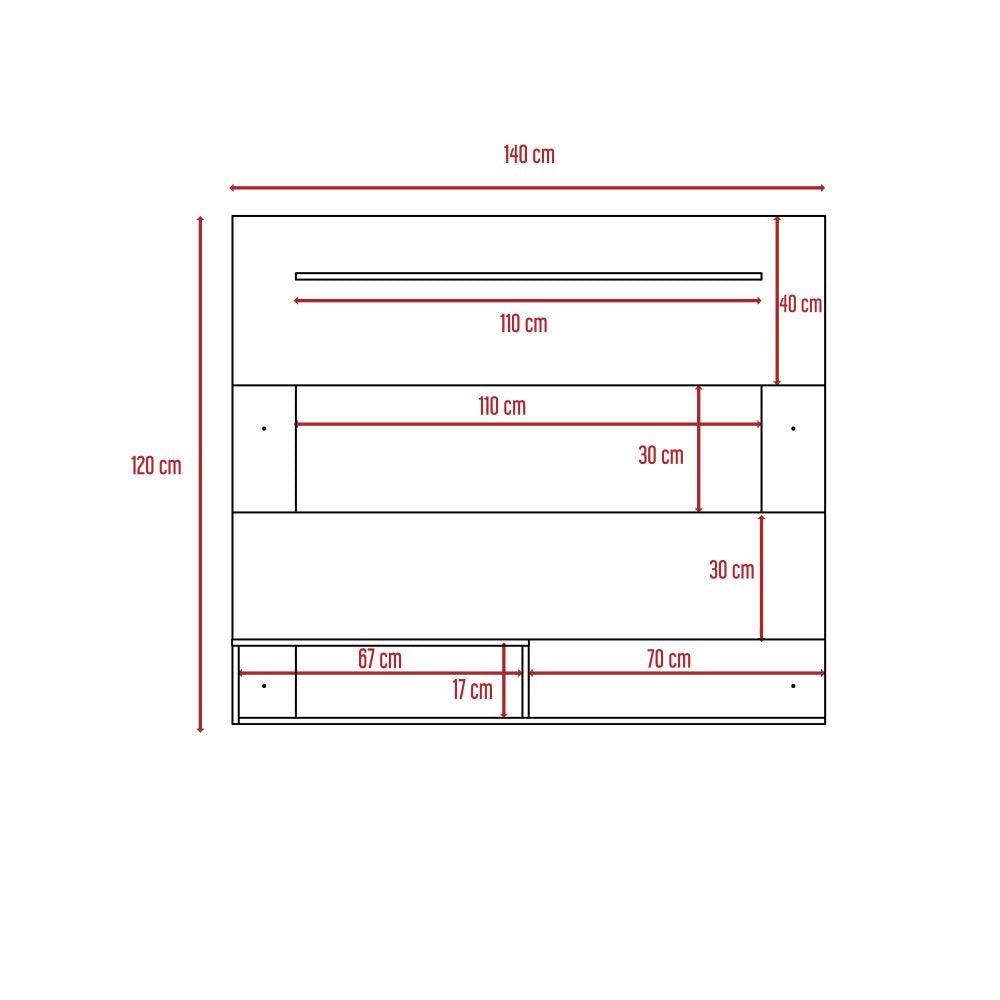 Combo Para Sala Pinamar, Incluye Panel Tv Mesa Auxiliar Y Mesa De Centro.