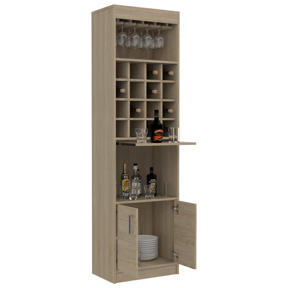 Combo Para Sala Campbell, Incluye Bar Y Biblioteca Cubo.