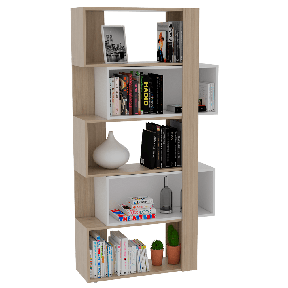Combo Para Sala Sauce, Incluye Biblioteca Cubo Mesa Auxiliar Y Mesa De Centro.