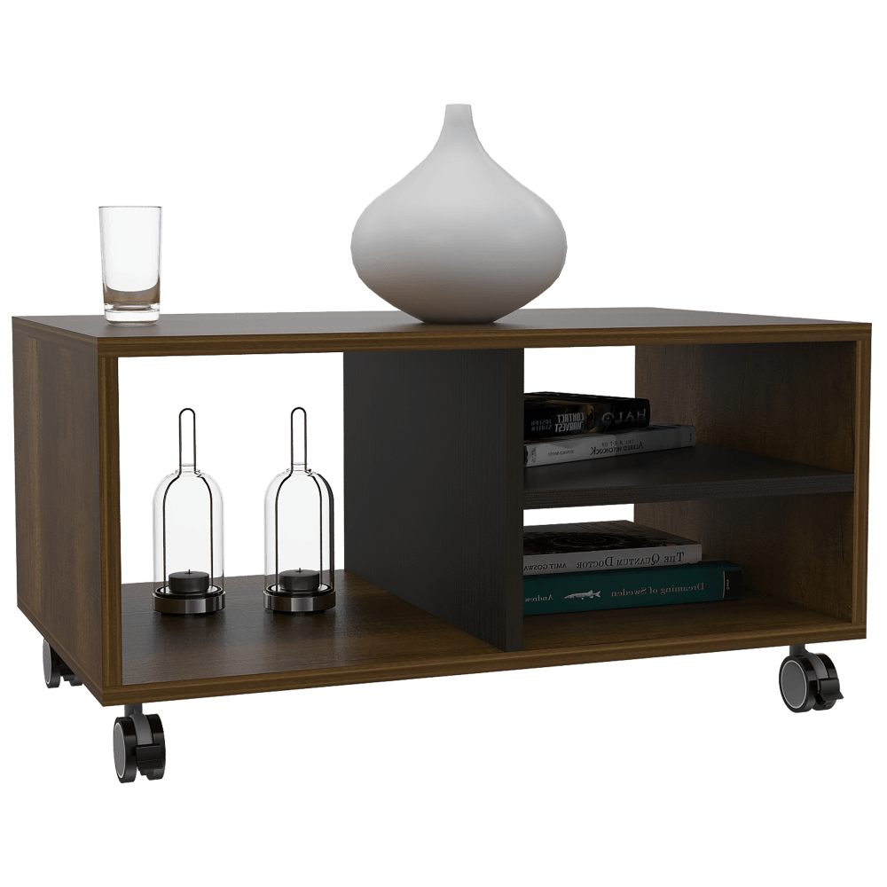 Combo Para Sala Leiah, Incluye Mesa Para Tv Vitrina Y Mesa De Centro.