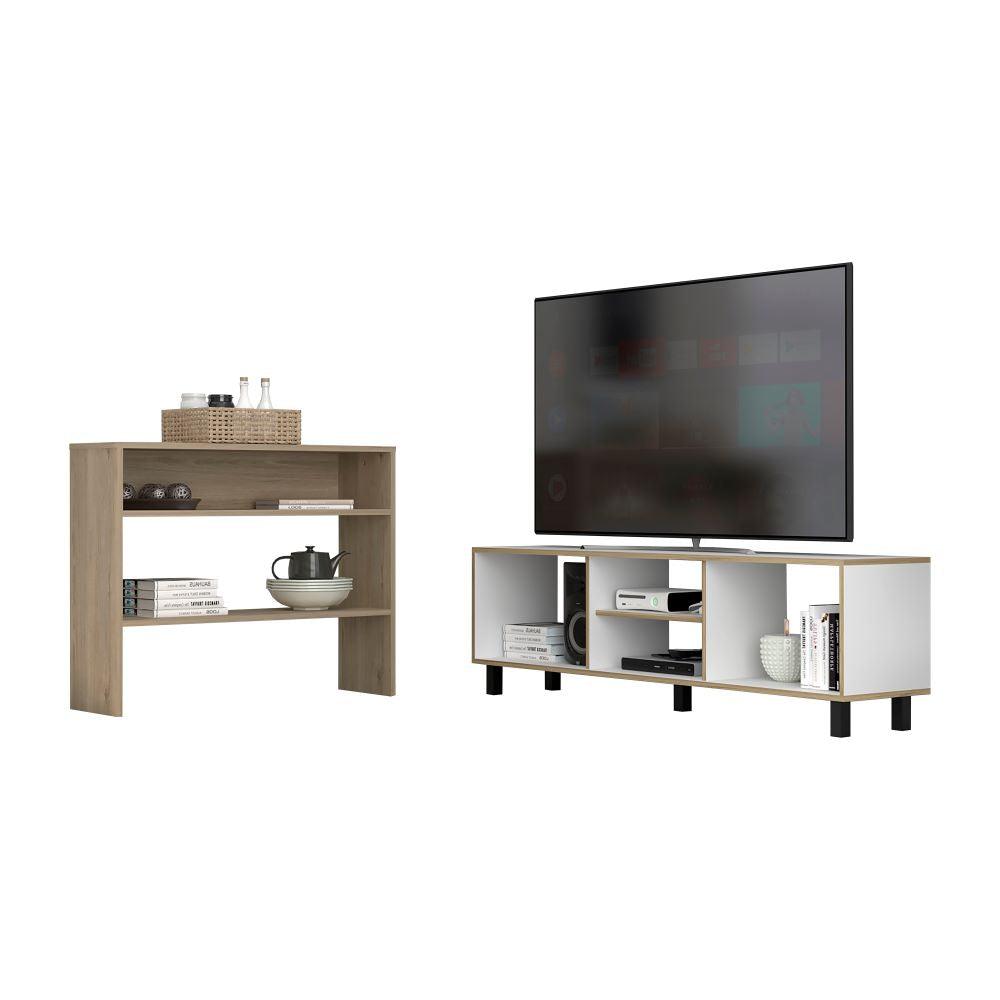 Combo Para Sala Xenia, Incluye Mesa Para Tv Y Mesa Auxiliar.