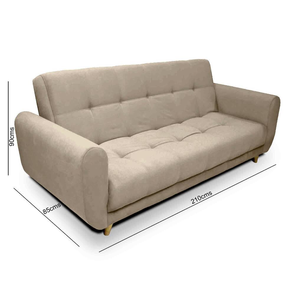 Sofacama Archer 3 Posiciones Tela Camel - VIRTUAL MUEBLES