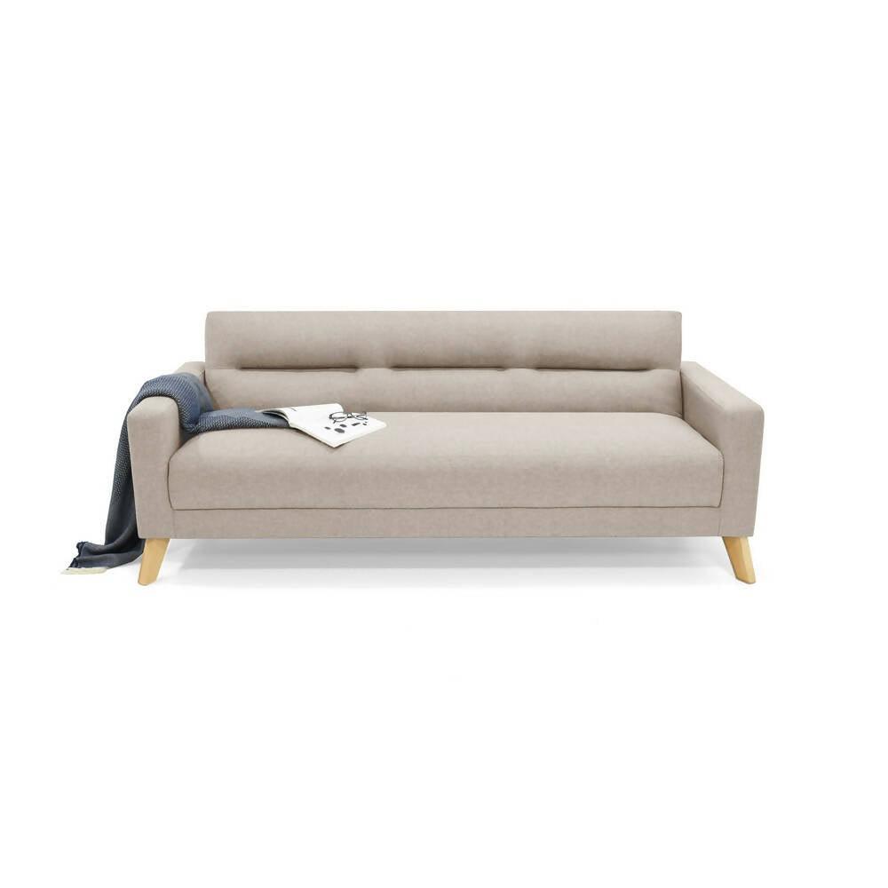 Sofa Cama Sion 3 Posiciones Tela Poliester Beige - VIRTUAL MUEBLES