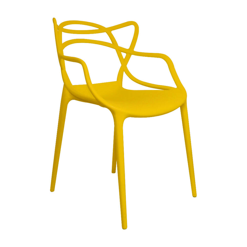 Kit por 2 Silla Solna Para Sala Comedor Jardín - Amarillo