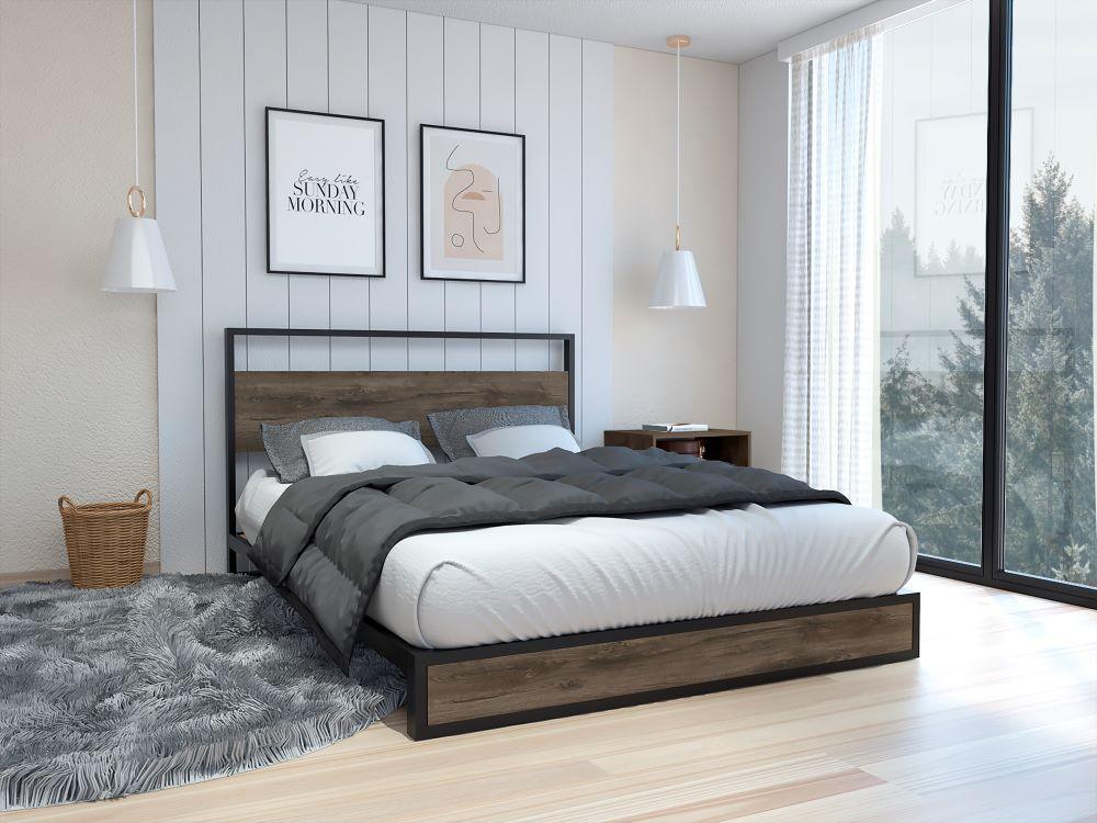 Combo Para Habitación Carel Incluye Cama y Mesa de Noche.