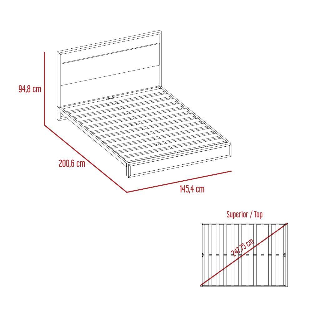 Combo Para Habitación Carel Incluye Cama y Mesa de Noche.