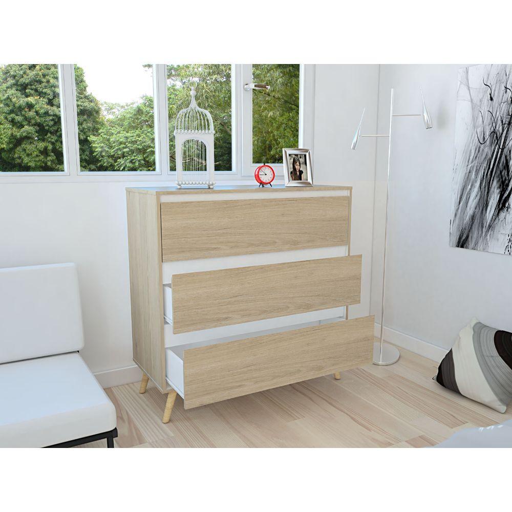 Organizador Durham color Beige y Blanco para Habitación.