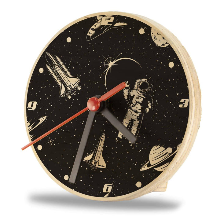 Reloj Astronauta y Cohetes 12x12 cm - VIRTUAL MUEBLES