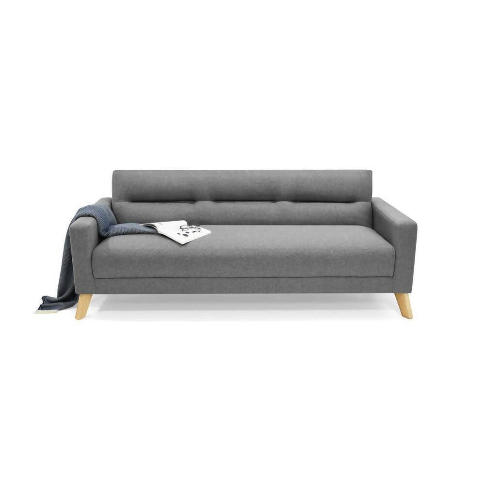 Sofa Cama Sion 3 Posiciones Tela Poliester Gris - VIRTUAL MUEBLES