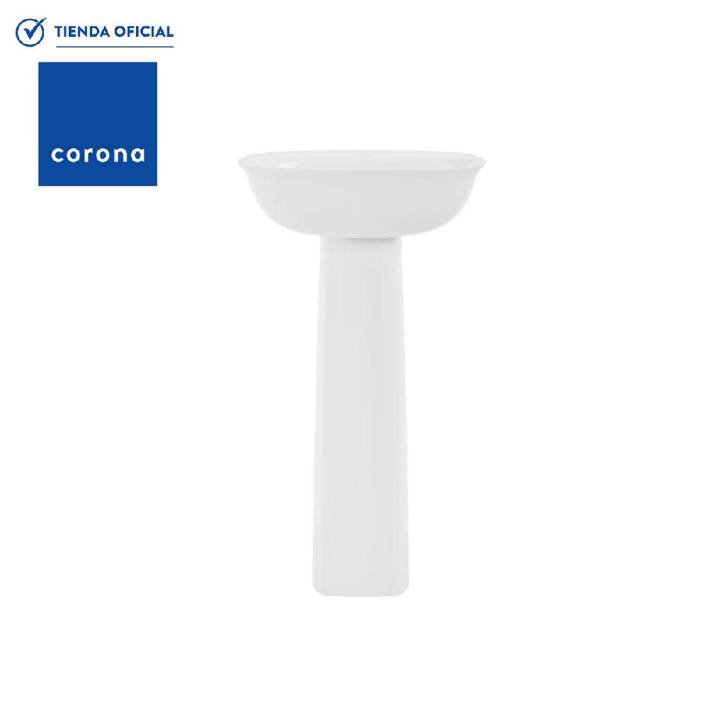 Lavamanos Corona con Pedestal Aluvia Blanco - VIRTUAL MUEBLES