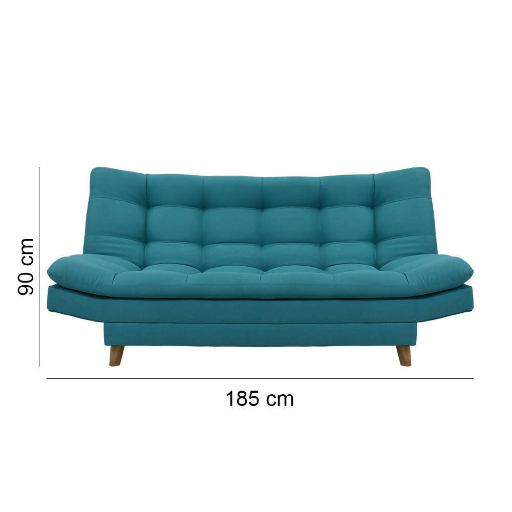 Sofá cama moltochic turquesa poliéster - VIRTUAL MUEBLES