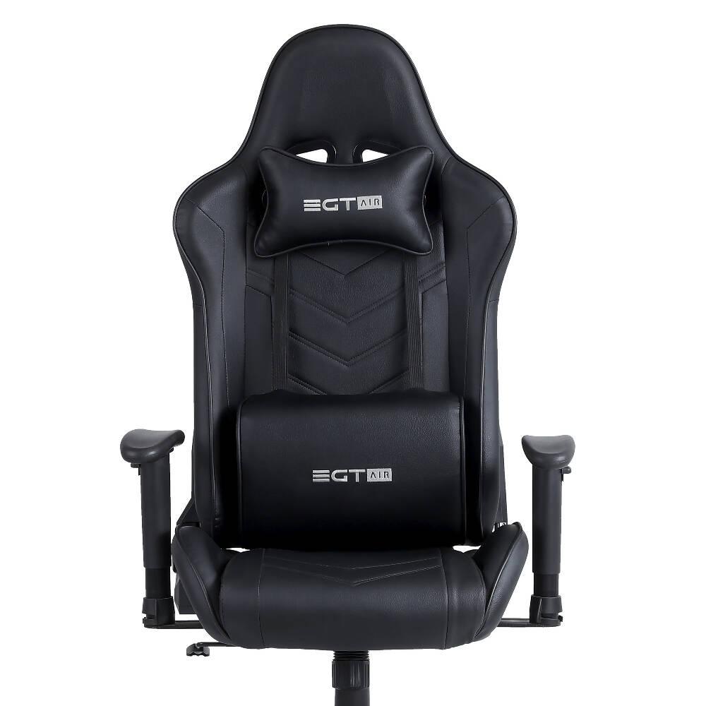Silla Ergonómica Gamer EGTAIR-10-BB Office/Developer/Gamer en negro con tapizado de cuero sintético - VIRTUAL MUEBLES