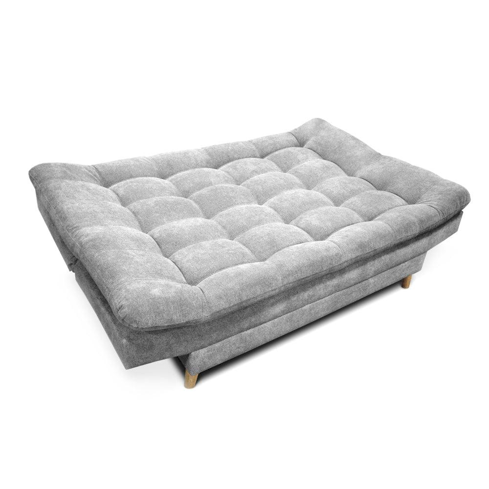 Sofacama Carvallo Lux Clic Clac Tela Gris - VIRTUAL MUEBLES