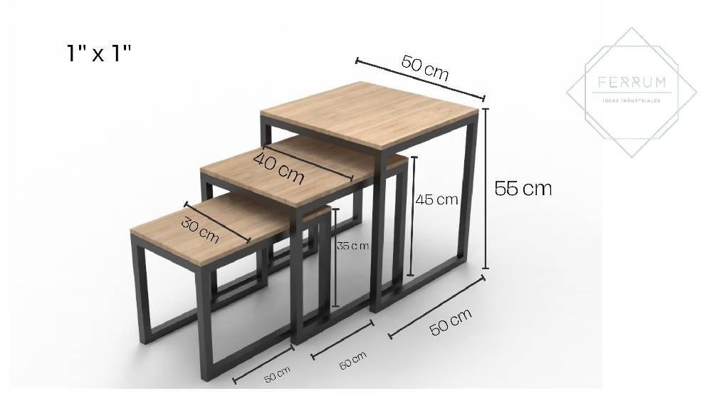 Mesa Auxiliar Kenia Oscura - VIRTUAL MUEBLES