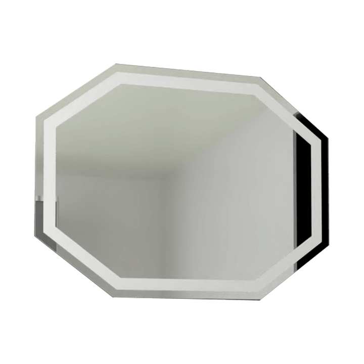 Espejo Hexagonal Mizu color Gris para Sala o Baño.