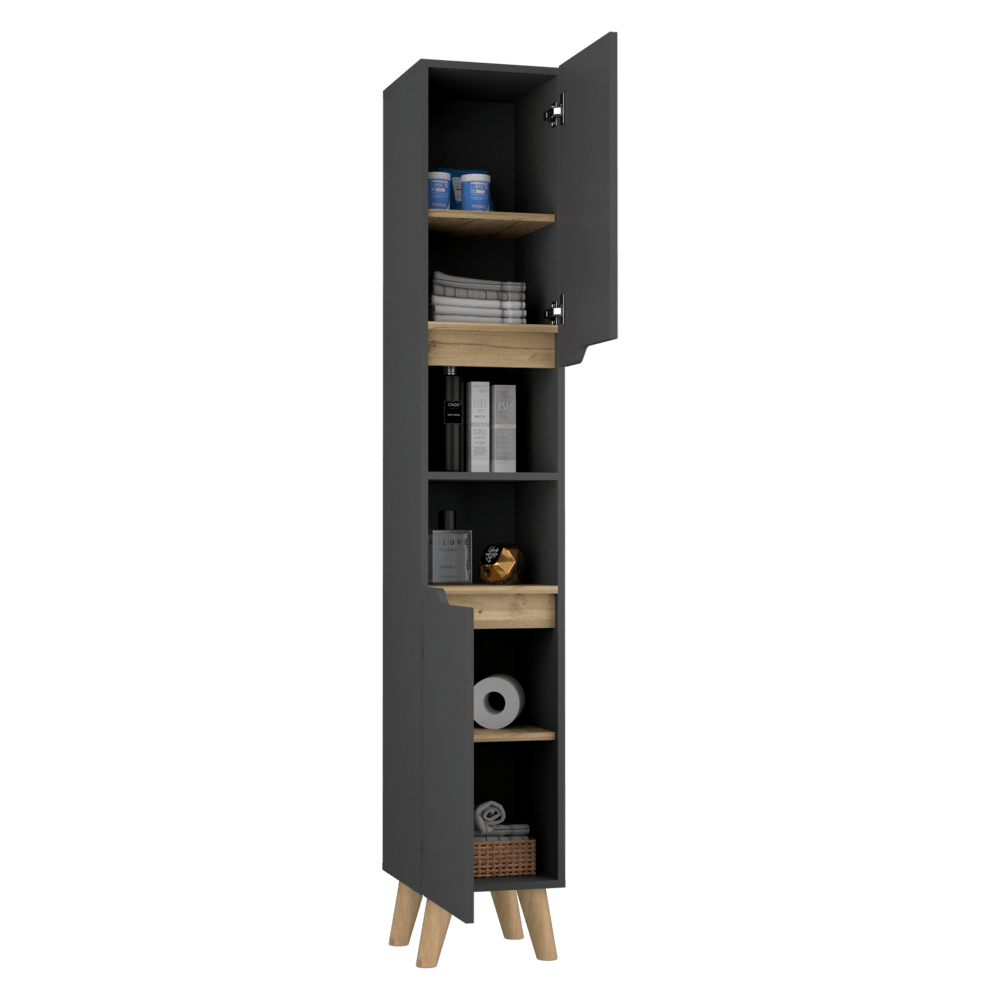 Combo para Baño, Vicent, Incluye Gabinete y Estanteria de Baño - VIRTUAL MUEBLES