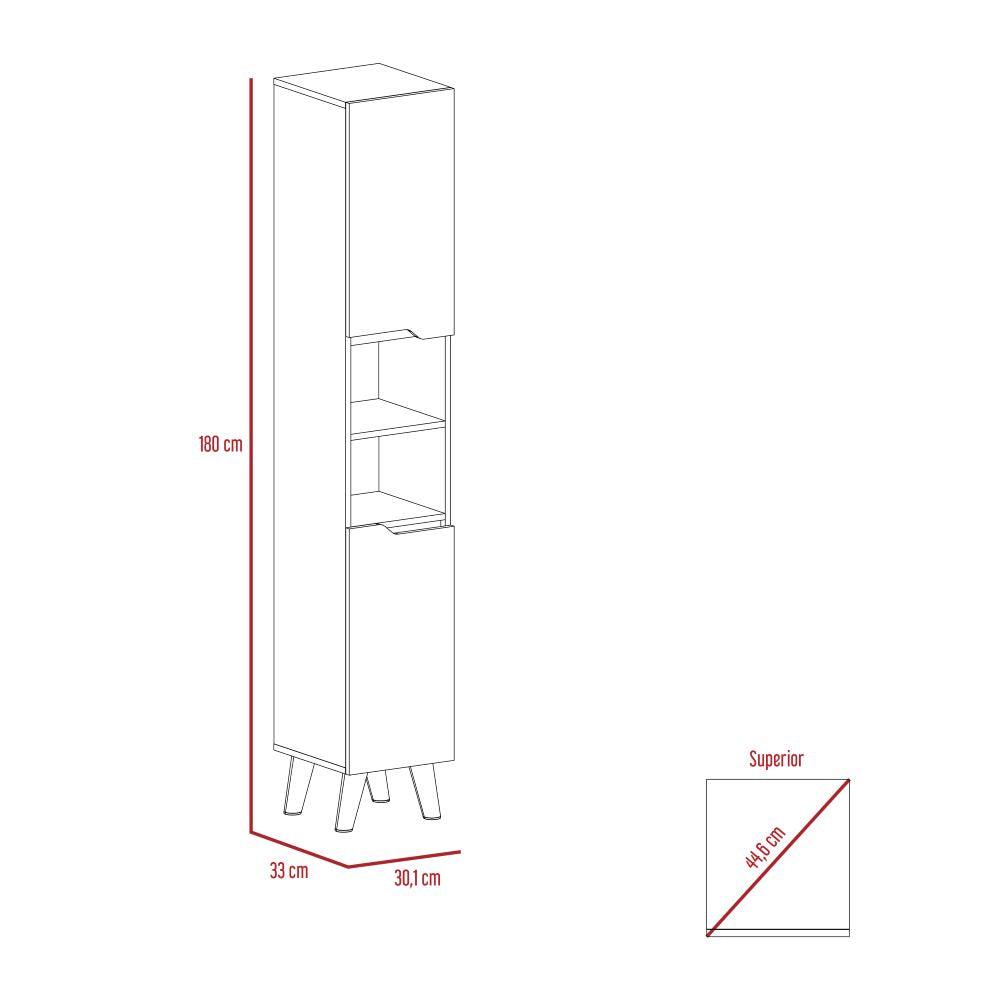 Combo para Baño, Vicent, Incluye Gabinete y Estanteria de Baño - VIRTUAL MUEBLES