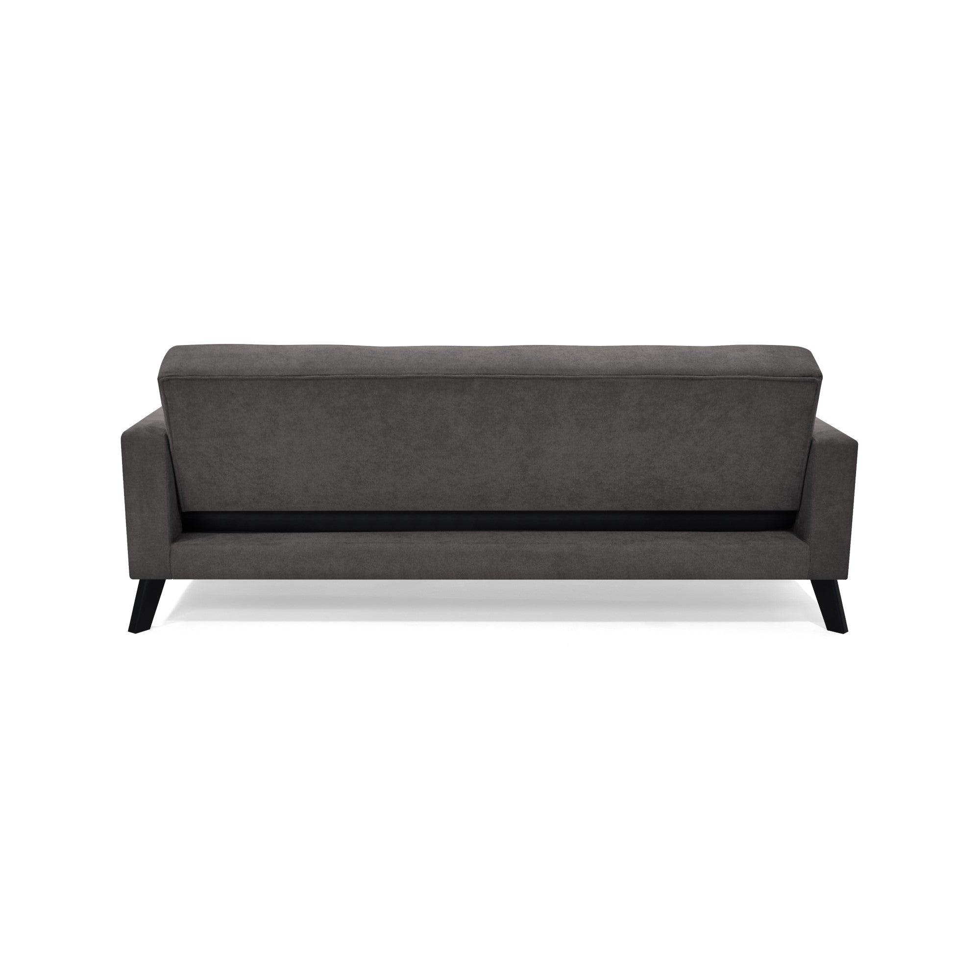 Sofa Cama Sahara Reclinable 3 Posiciones 206x90x82 Tela Gris