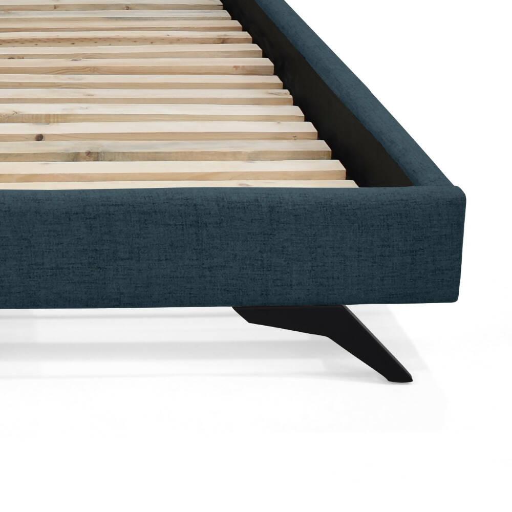Cama Siena Doble 162 x 202 cm Tela - Plomo