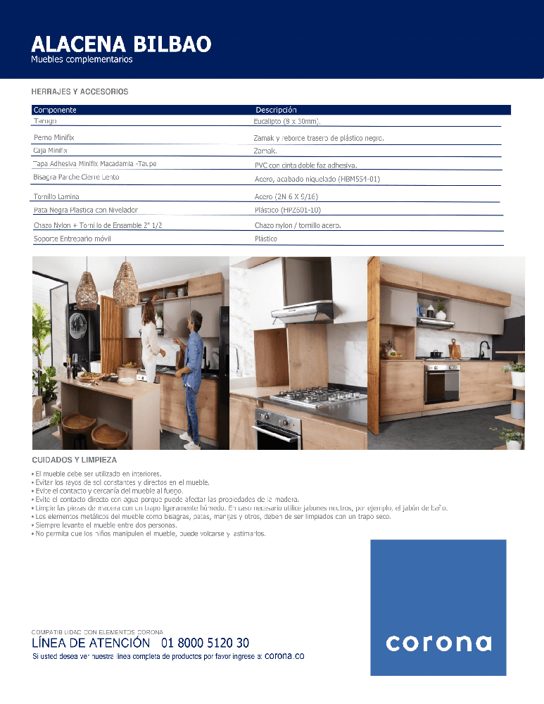 Alacena Corona Bilbao - VIRTUAL MUEBLES