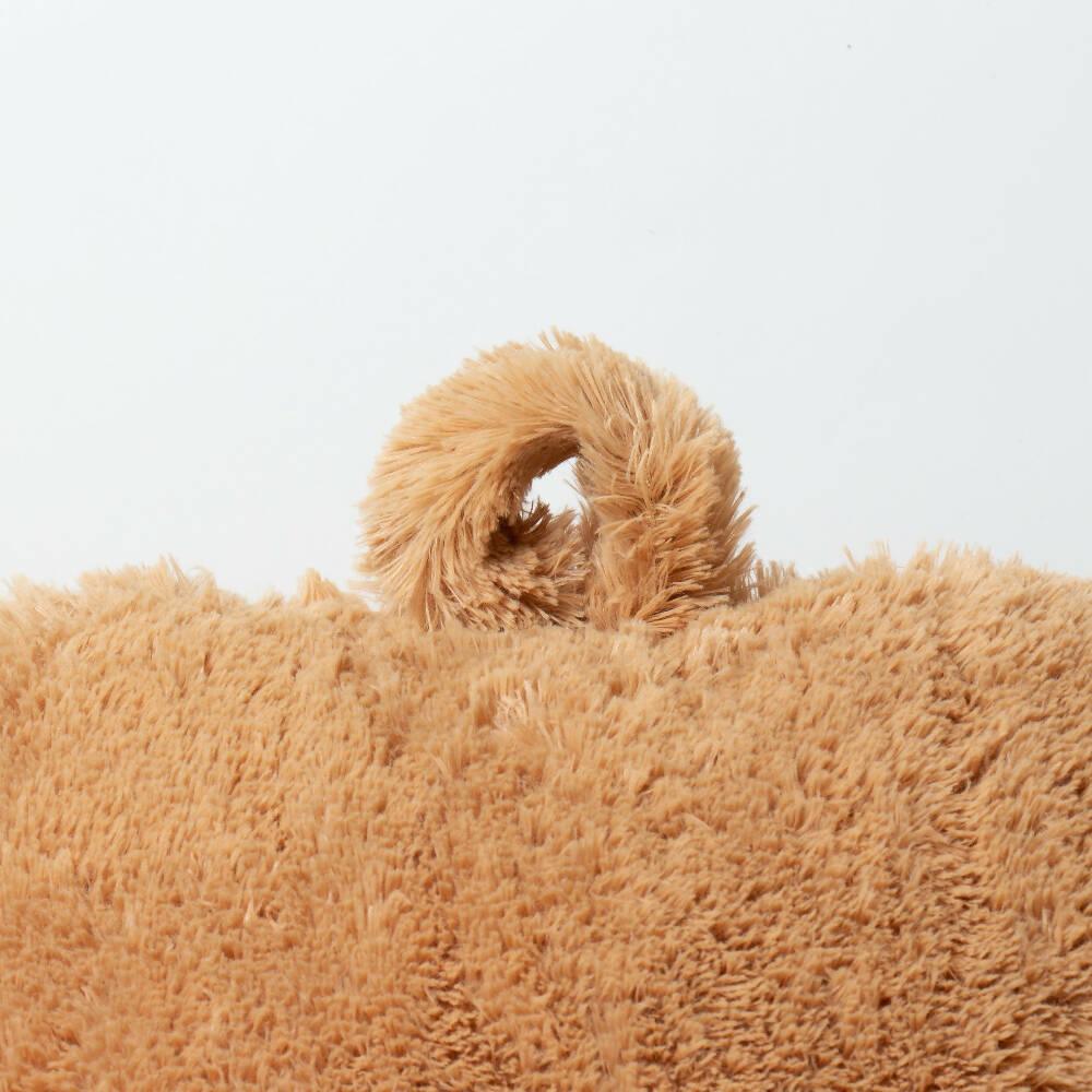 Cojín Anatómico Para TV y Lectura Funda Peluda Camel - VIRTUAL MUEBLES