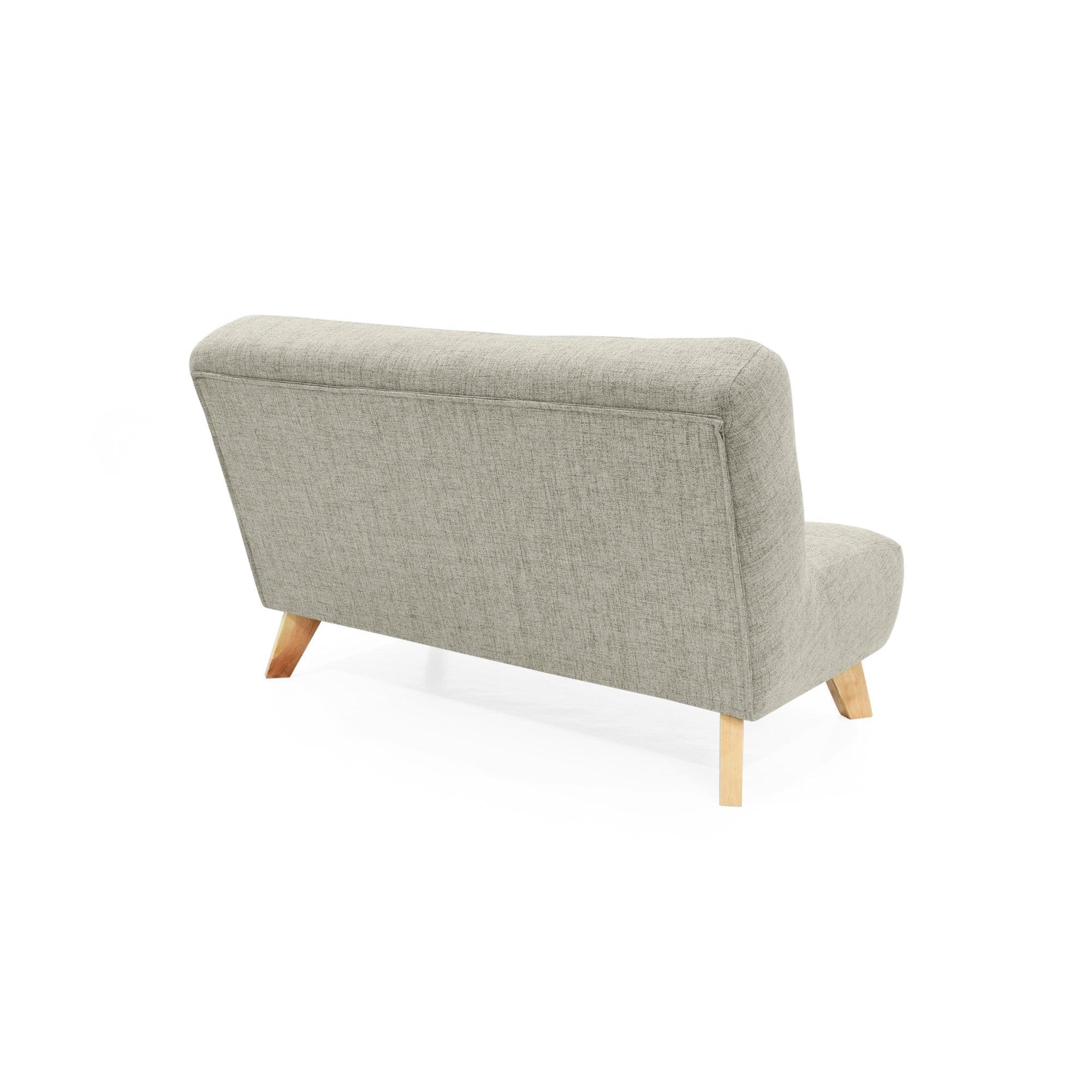 Sofa Navara 2 Puestos Tela Poliester Taupe - VIRTUAL MUEBLES