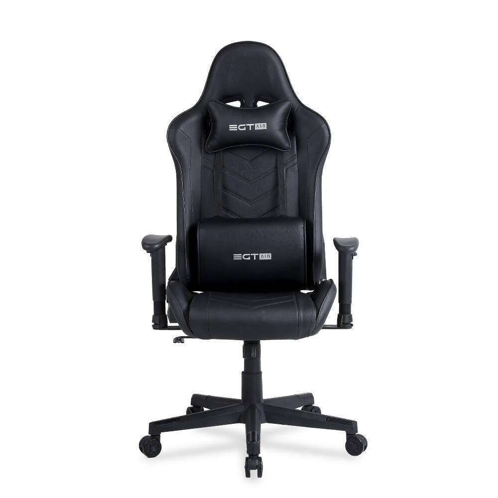 Silla Ergonómica Gamer EGTAIR-10-BB Office/Developer/Gamer en negro con tapizado de cuero sintético - VIRTUAL MUEBLES
