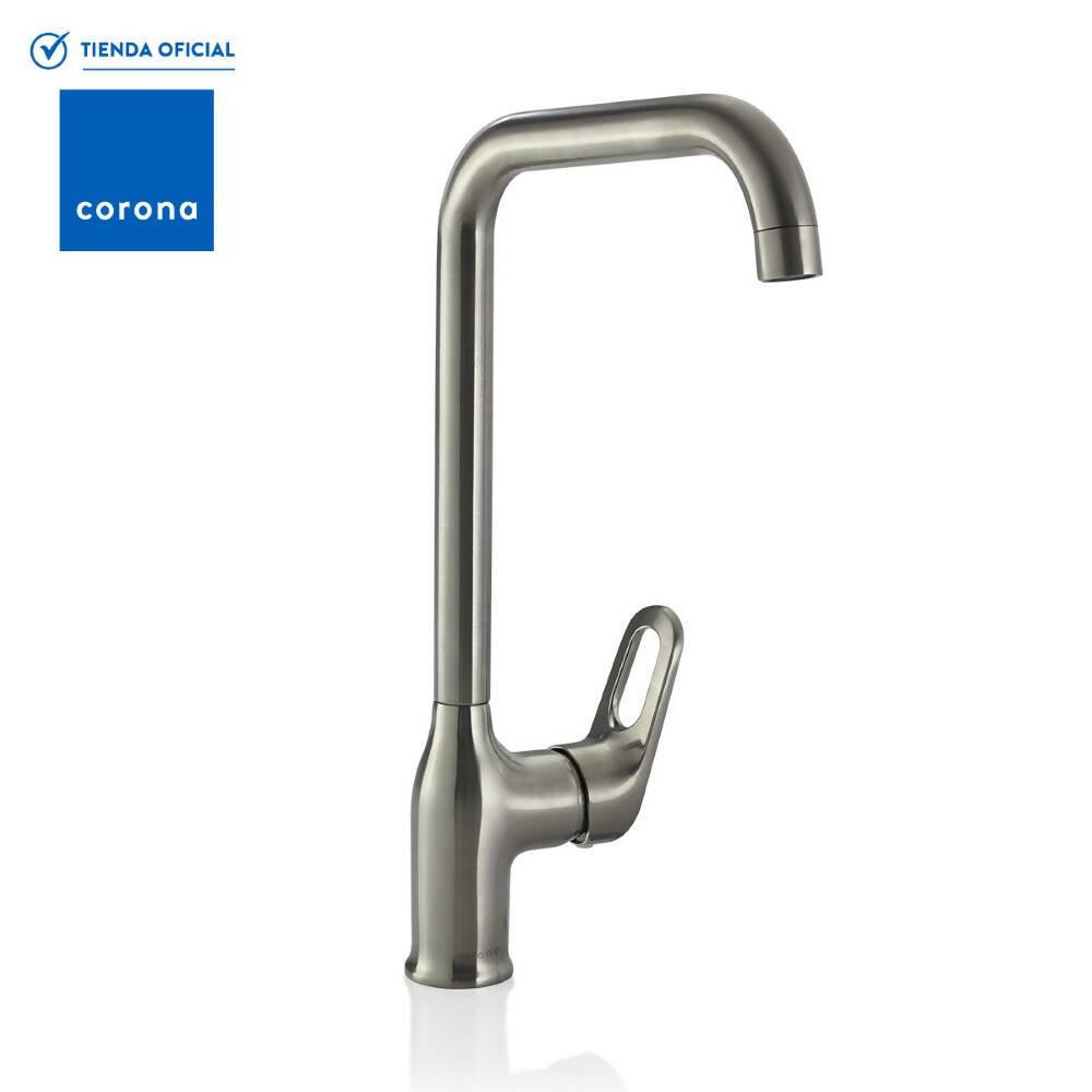 Grifería Lavaplatos Corona Monocontrol Koral Niquel - VIRTUAL MUEBLES