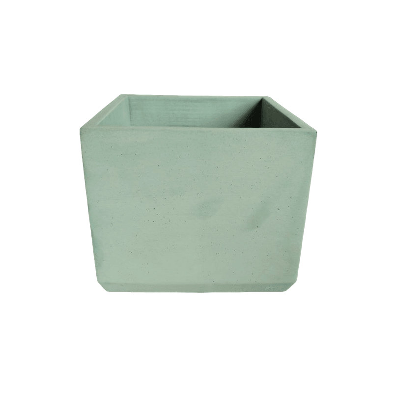 Matera Eloisa de Cemento 15x15x15 cm Verde Oliva - VIRTUAL MUEBLES