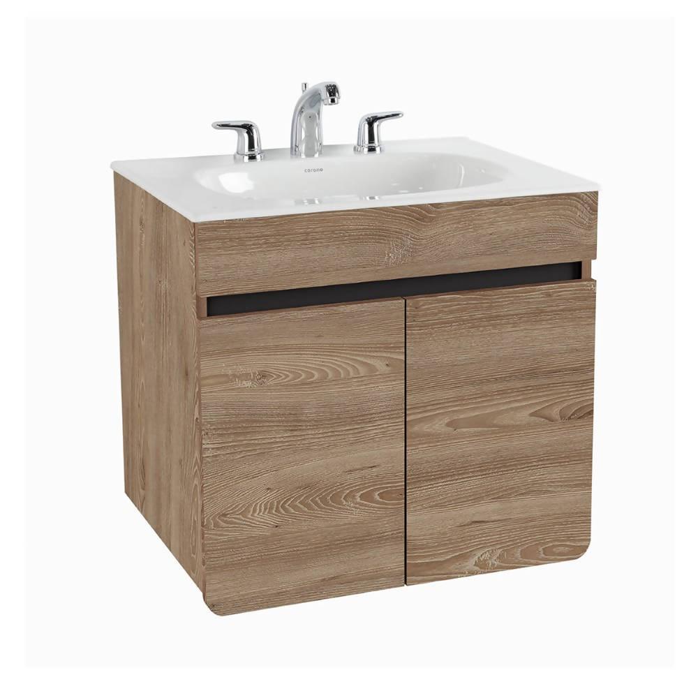 Mueble Corona Aluvia Miel Elevado Con Lavamanos 60x45 - VIRTUAL MUEBLES
