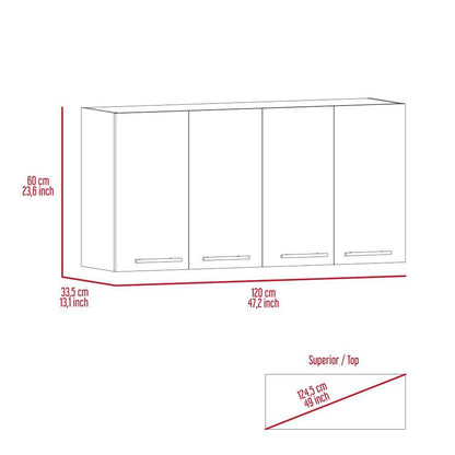 Gabinete Superior Frello color Wengue Para Cocina.