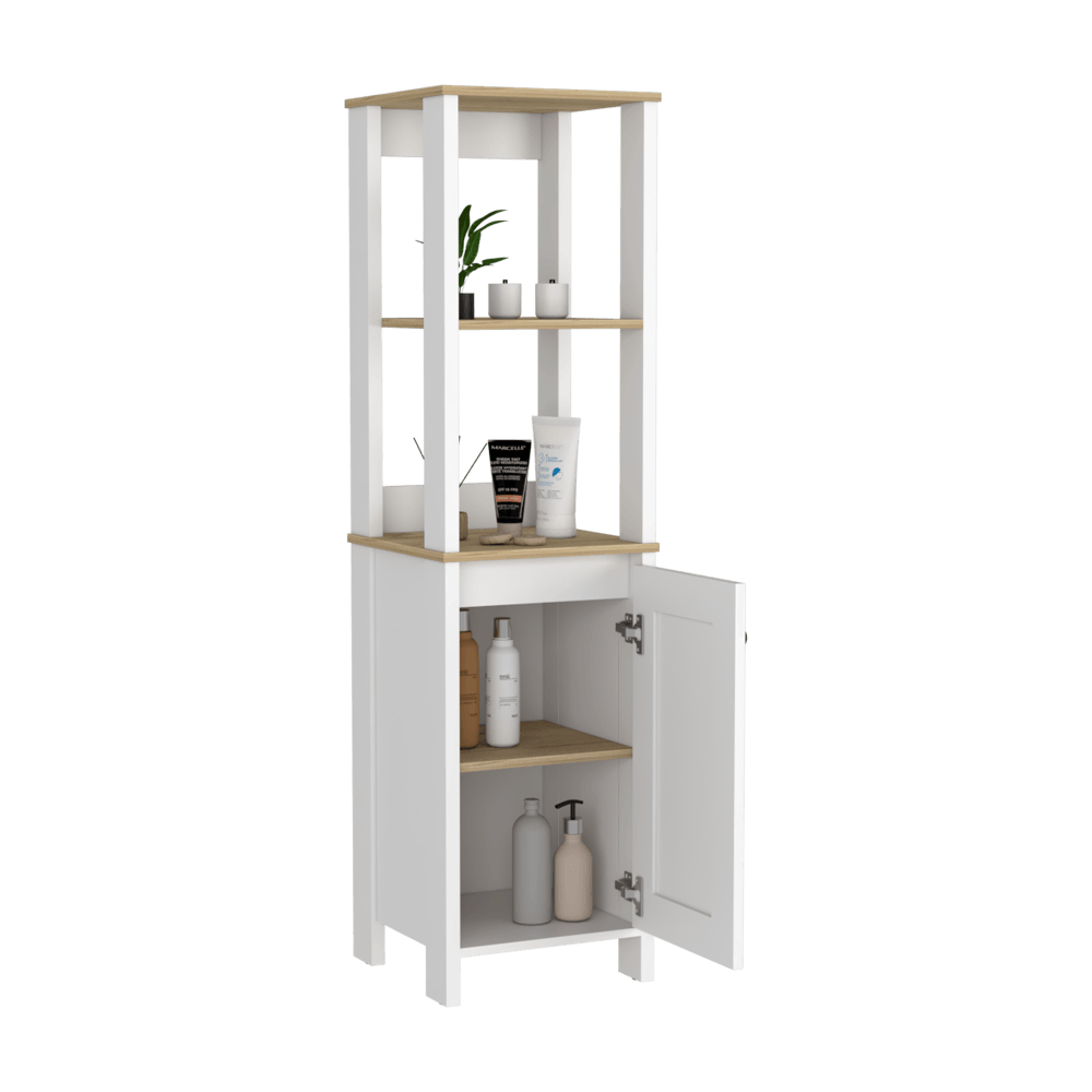 Gabinete De Baño Aqua color Beige Y Blanco Vainilla Para Baño X2.