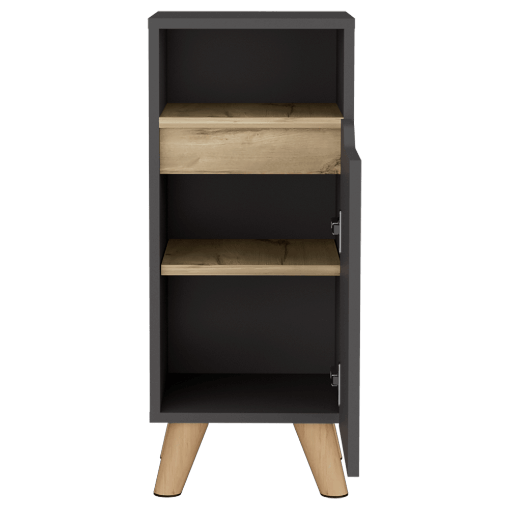 Gabinete De Baño Vicent color Plata Oscuro Y Cafe Claro Para Baño X2.