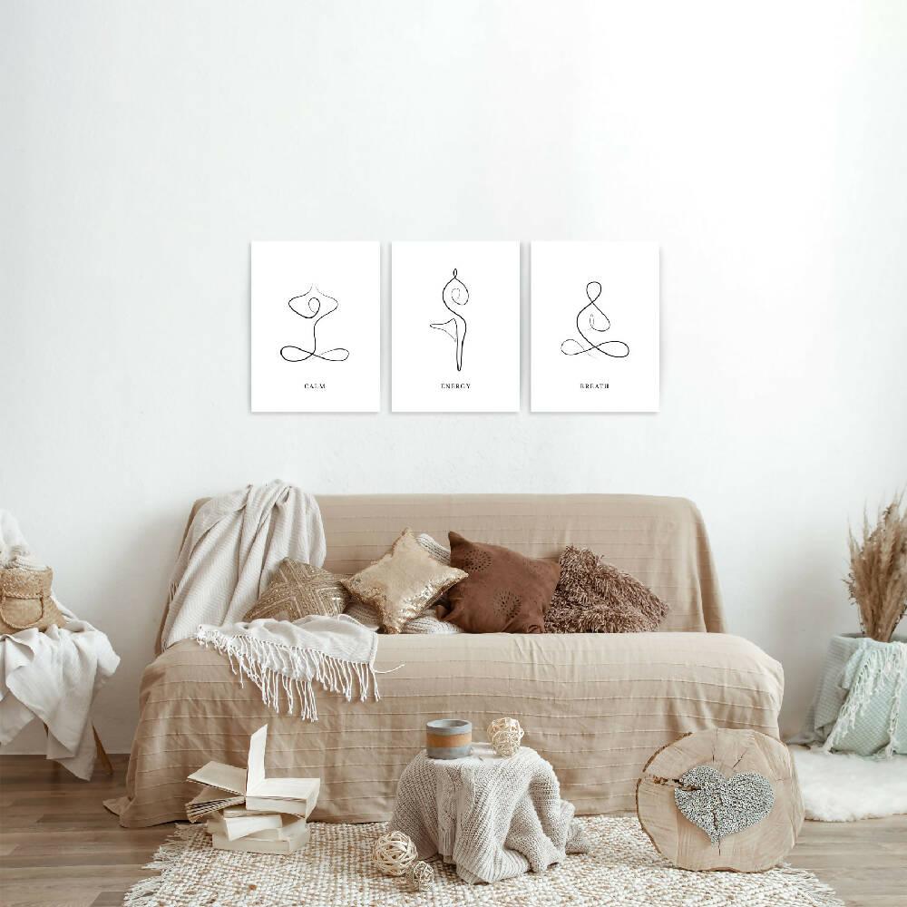 Triptico Calm And Breath 30 cm x 40 cm
