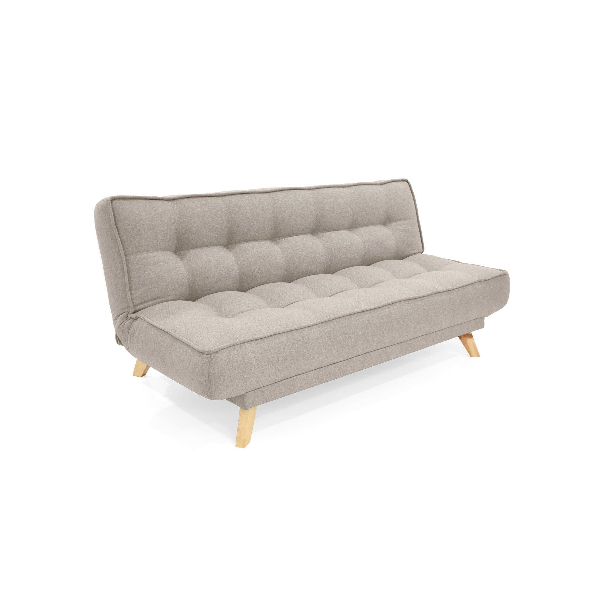 Sofa Cama 3 Posiciones Gales Tela Beige - VIRTUAL MUEBLES