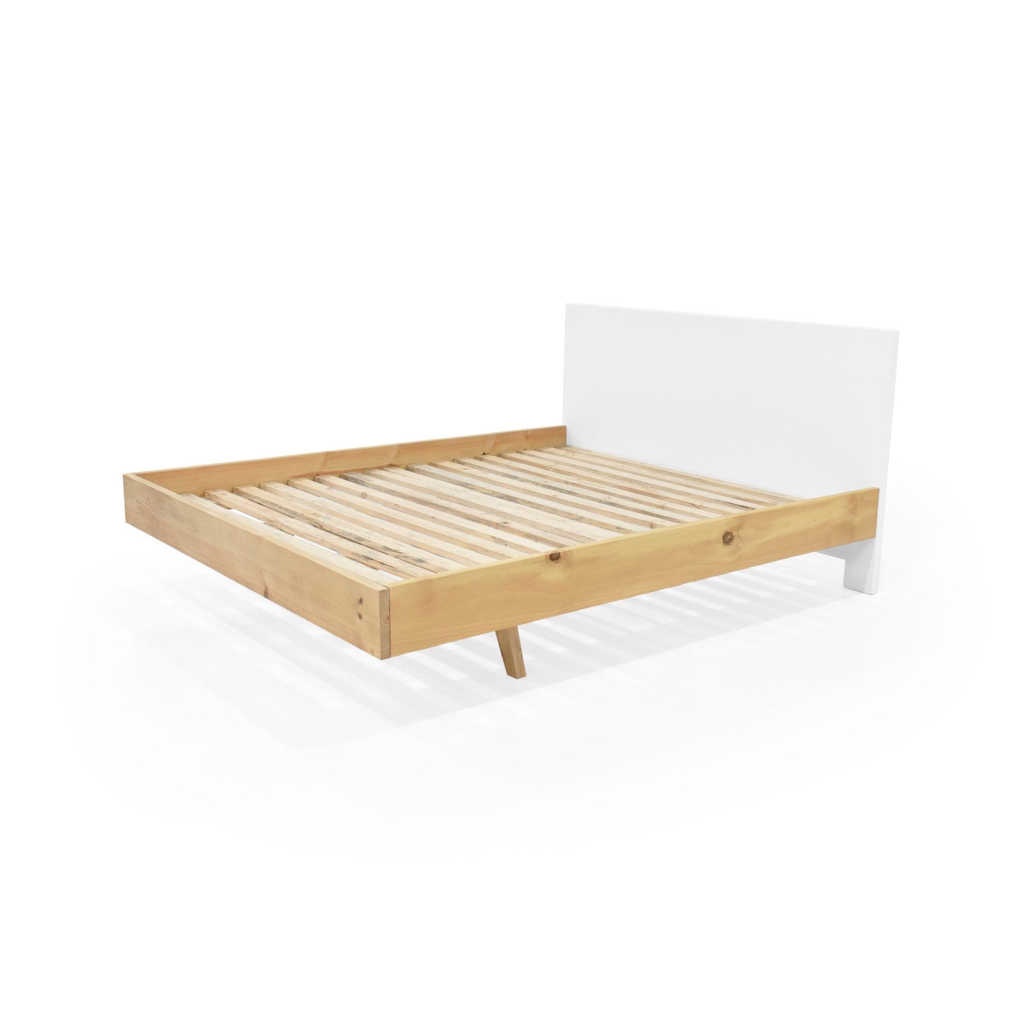 Cama Lanus Queen 166 cm x 197 cm - Blanco Natural - VIRTUAL MUEBLES