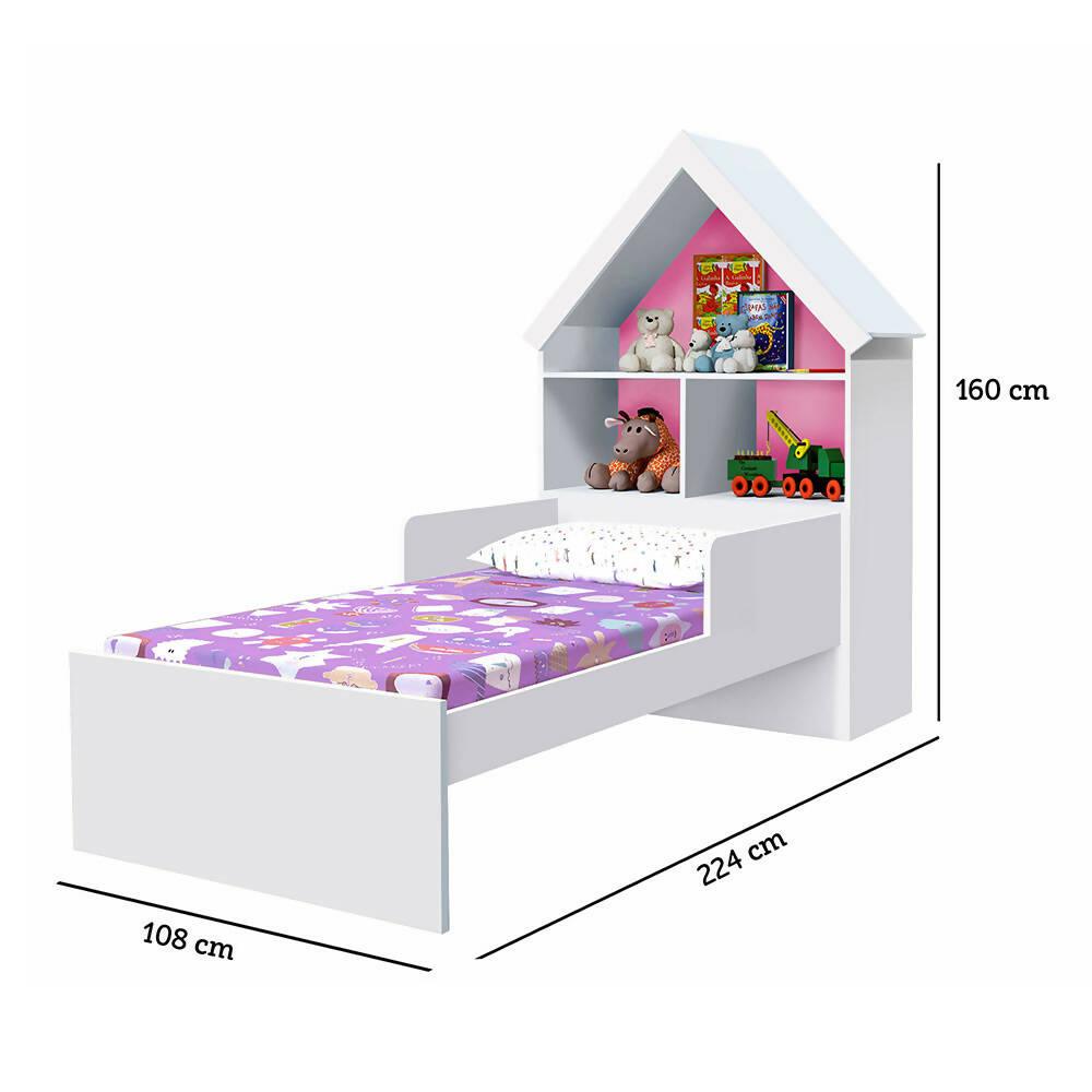 Cama Infantil Ariel Blanco/Rosado Flex - VIRTUAL MUEBLES