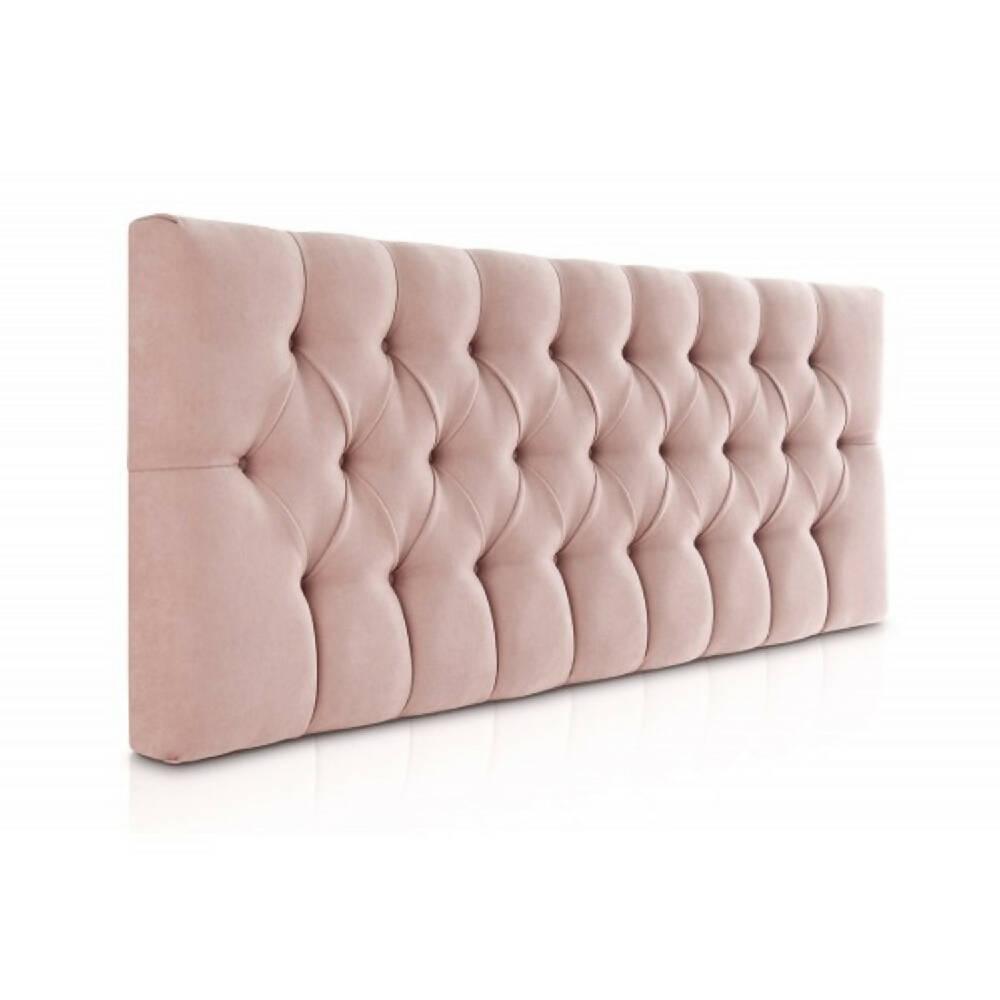 Cabecero Tela Base Cama Sencilla Rombos Rosa - VIRTUAL MUEBLES