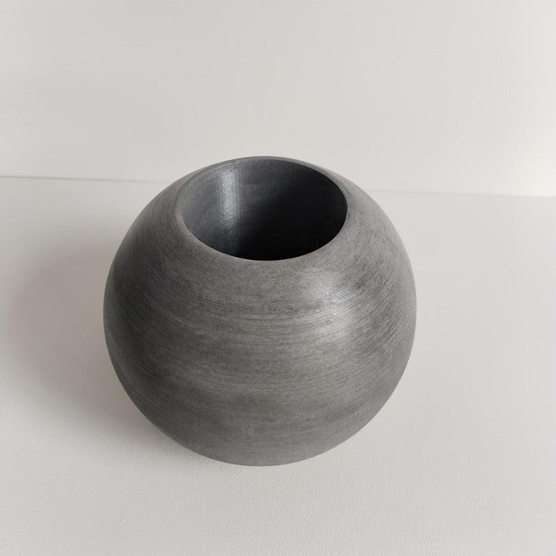 Matera Luna de Cemento 12x13.5x7 cm Oscuro - VIRTUAL MUEBLES