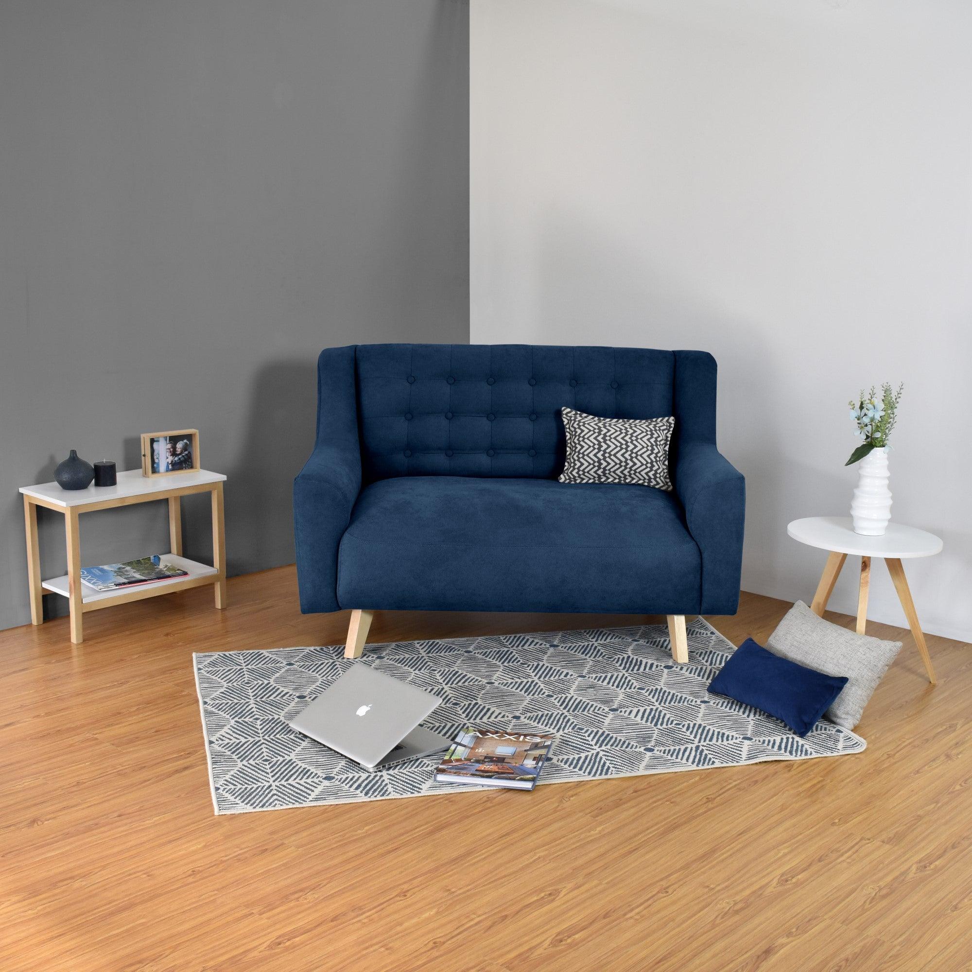 Sofa 2 Puestos Marruecos Tela Indigo - VIRTUAL MUEBLES