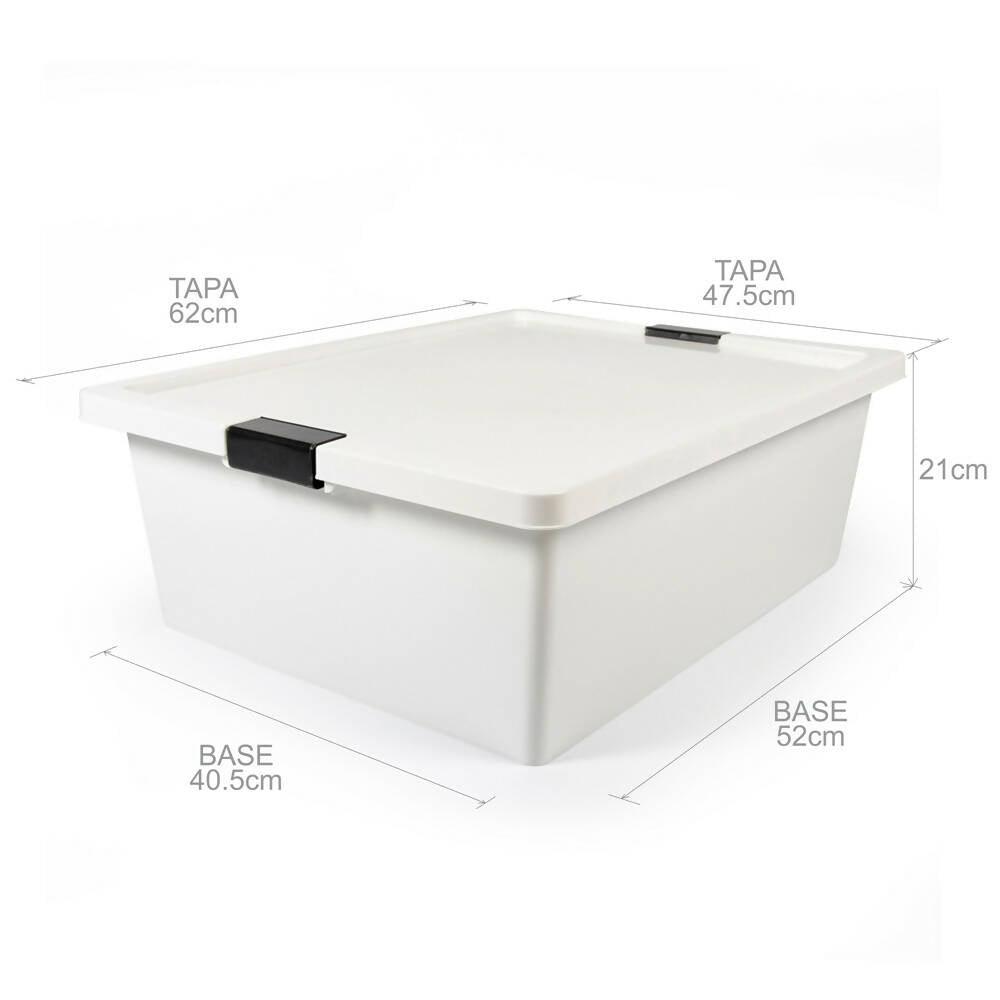 Recipiente con broches 37L Blanco - Congelación - VIRTUAL MUEBLES